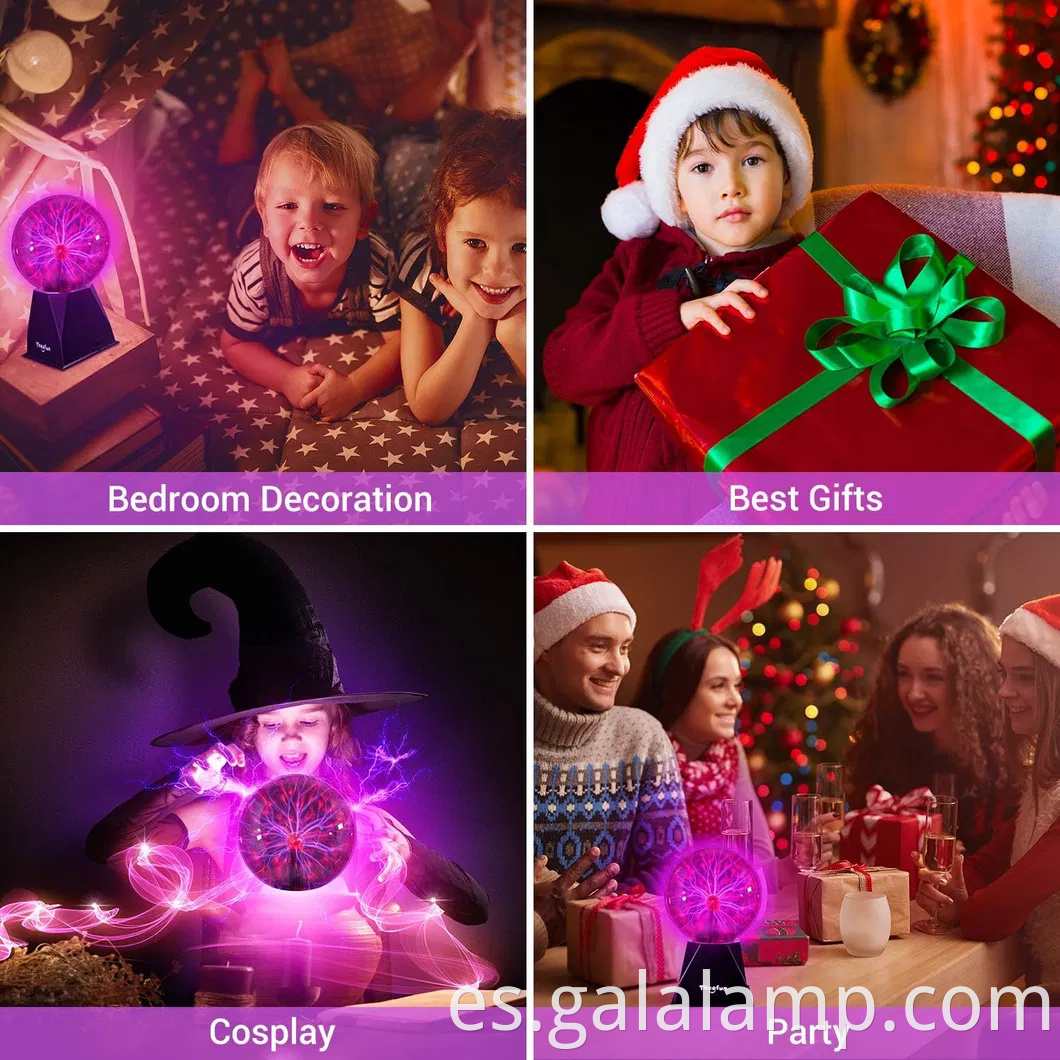 Bola de plasma interactiva de 5 pulgadas con toque y sensibilidad al sonido